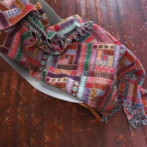 NA ZALOGI Volnena deka 130x180 M.RED GREEN