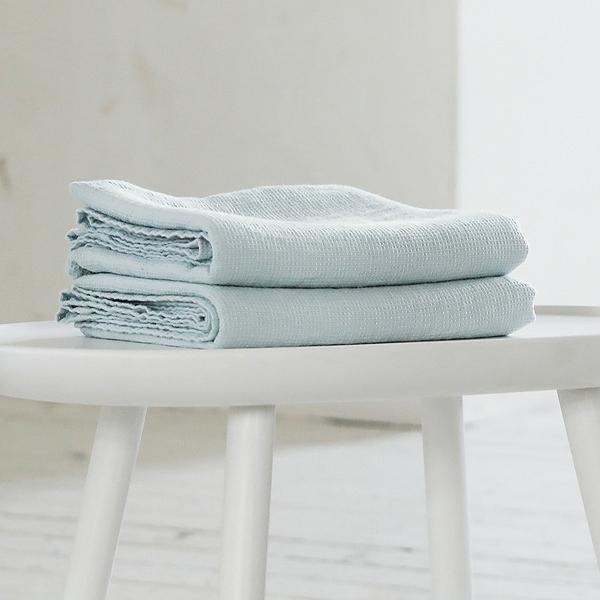 Brisača/Deka iz 100% lanu ice blue w 100x160