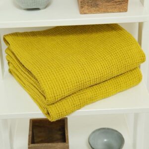 Krpa iz 100% lana citrine bw 53x70