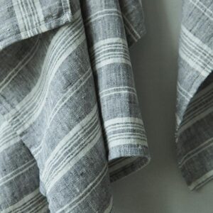 Krpa iz 100% lana graphite Multistripe 47x65
