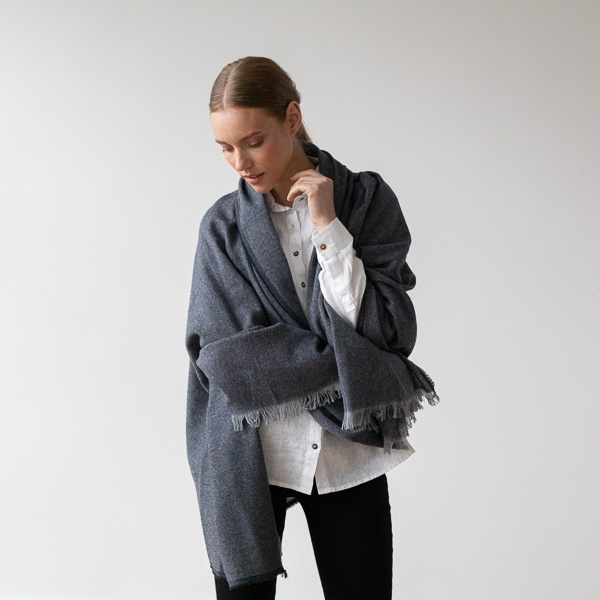 Volneni šal, odeja 130x180 S.INDIGO Volneni šal, odeja 130x180 S.INDIGO