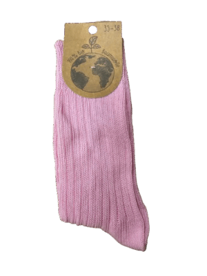 Nogavice iz 100% ekološkega bombaža roza