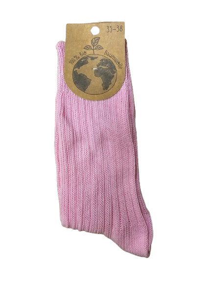 Nogavice iz 100% ekološkega bombaža roza