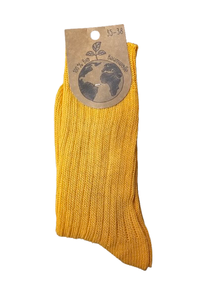 Nogavice iz 100% ekološkega bombaža oranžne