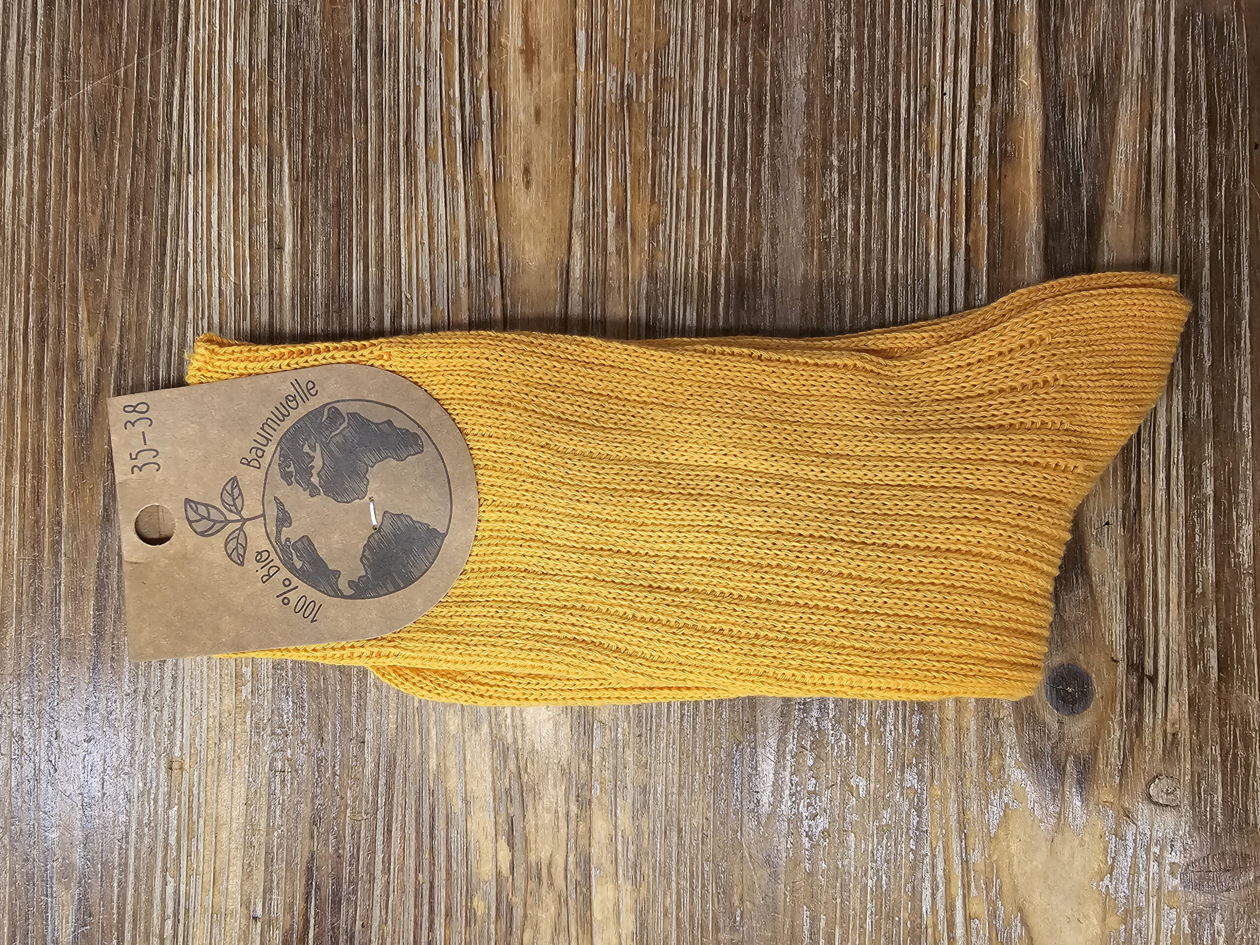 Nogavice iz 100% ekološkega bombaža oranžne