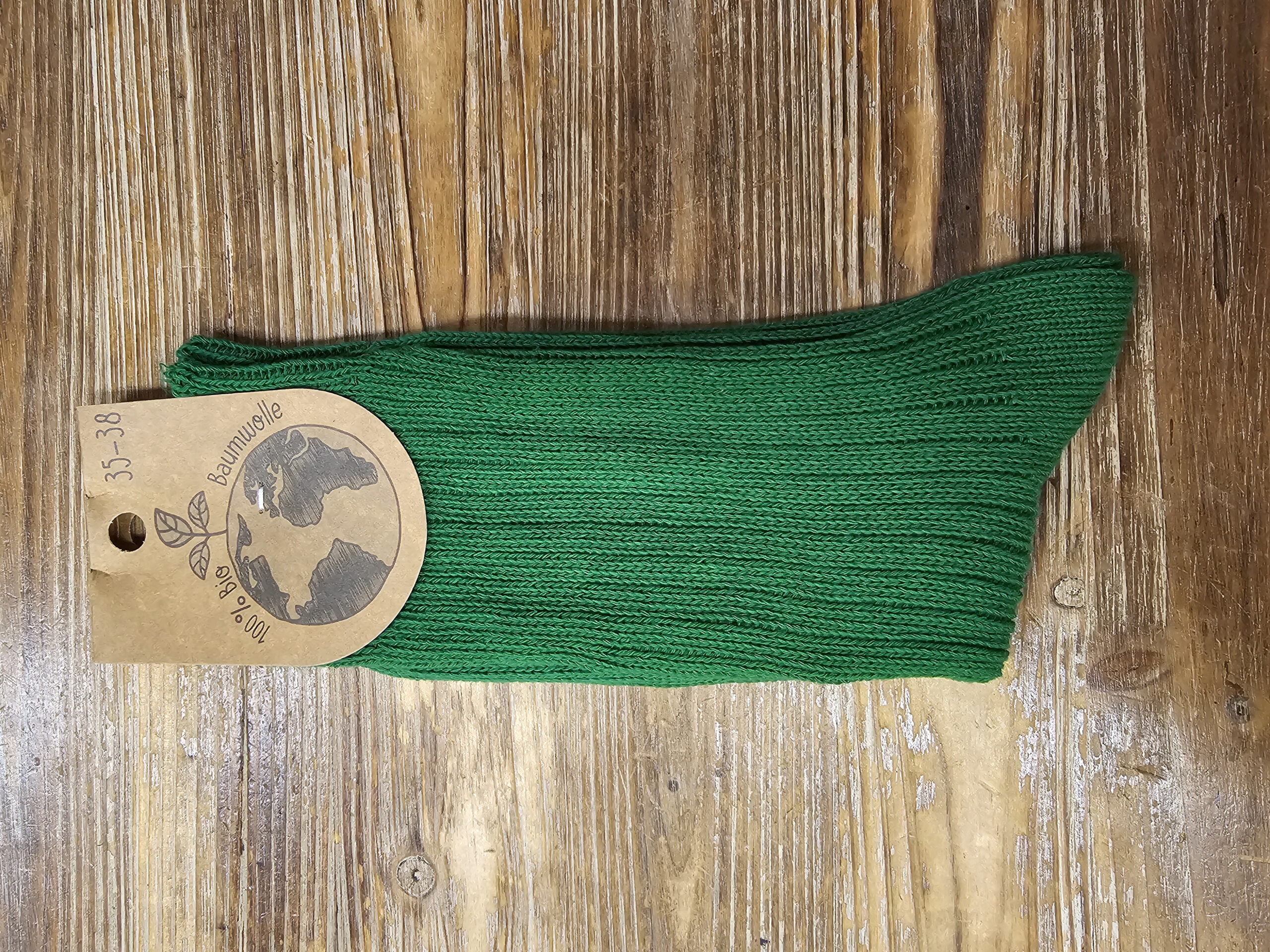 Nogavice iz 100% ekološkega bombaža zelene Nogavice iz 100% ekološkega bombaža zelene