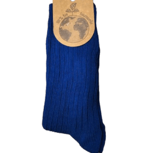 Nogavice iz 100% ekološkega bombaža modre