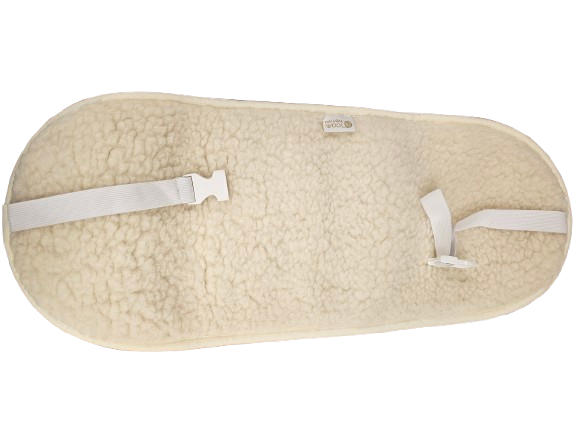 Ledvični pas iz 100% kosmatene volne siva/siva