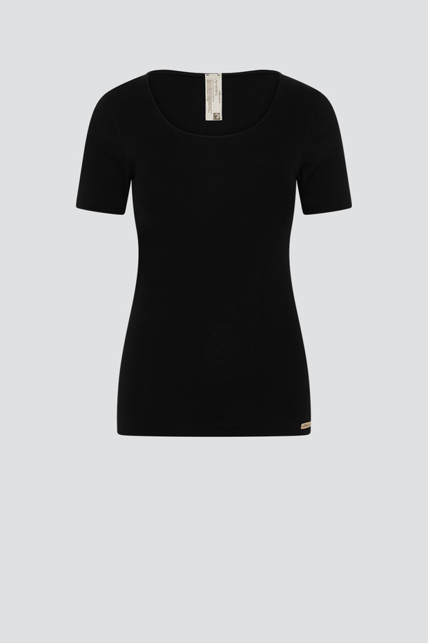 Spodnja majica KR iz eko bombaža ČRNA Spodnja majica KR iz eko bombaža ČRNA