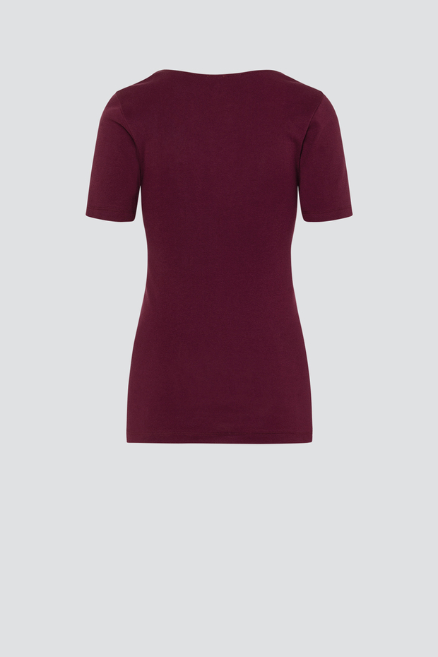 Spodnja majica KR iz eko bombaža BURGUNDY Spodnja majica KR iz eko bombaža BURGUNDY