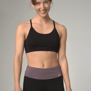 Eko Bombažni JogaTop Nedrček, brez žičke ČRN