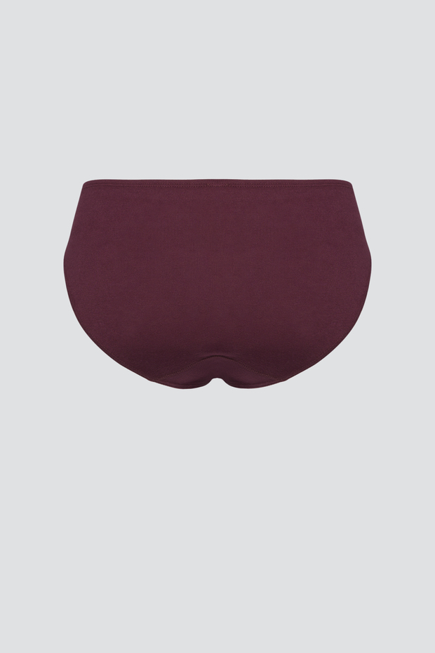 Mini slip spodnjice iz eko bombaža BURGUNDY