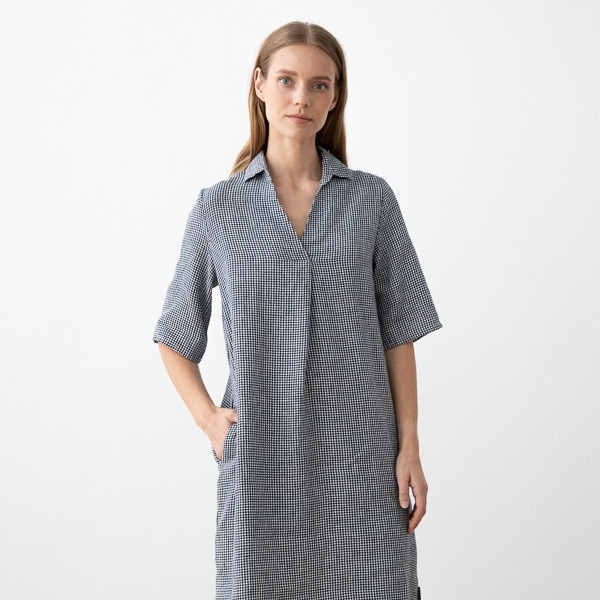 Obleka 100% lan Nicole navy w S