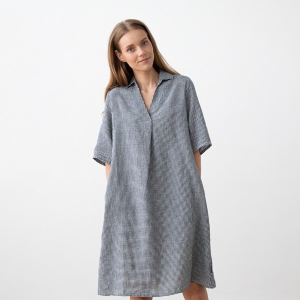 Obleka 100% lan Nicole navy w S