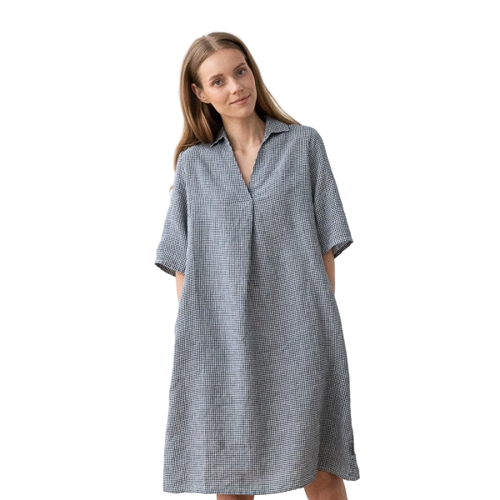 Obleka 100% lan Nicole navy w S