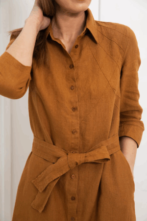 Srajčna obleka 1281 100% lan