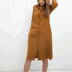 Srajčna obleka 1281 100% lan