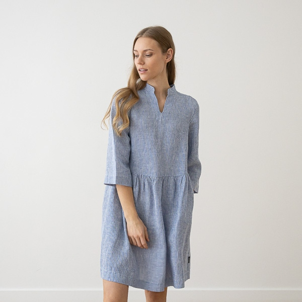 Obleka 100% lan MEDIUM STRIPE M Obleka 100% lan MEDIUM STRIPE M