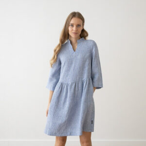 Obleka 100% lan MEDIUM STRIPE M