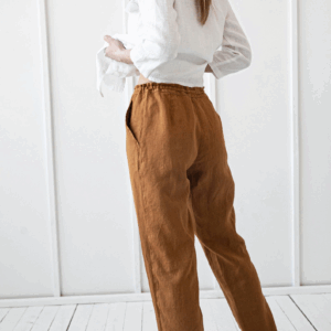 Ženske hlače 1313 100% lan, HONEY S Ženske hlače 1313 100% lan, HONEY S