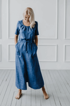 Obleka ženska 1286 100% lan, več barv in velikosti Obleka ženska 1286 100% lan, več barv in velikosti