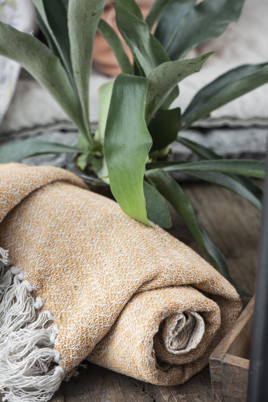 Deka 100% bombaž orange/cream