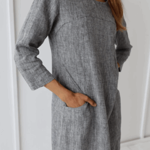 Obleka 3/4 rokav 1258 100% lan