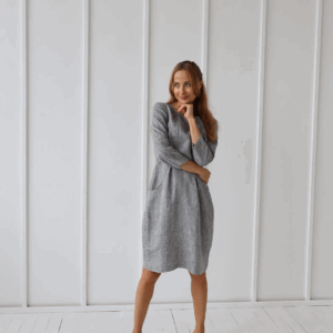 Obleka 3/4 rokav 1258 100% lan