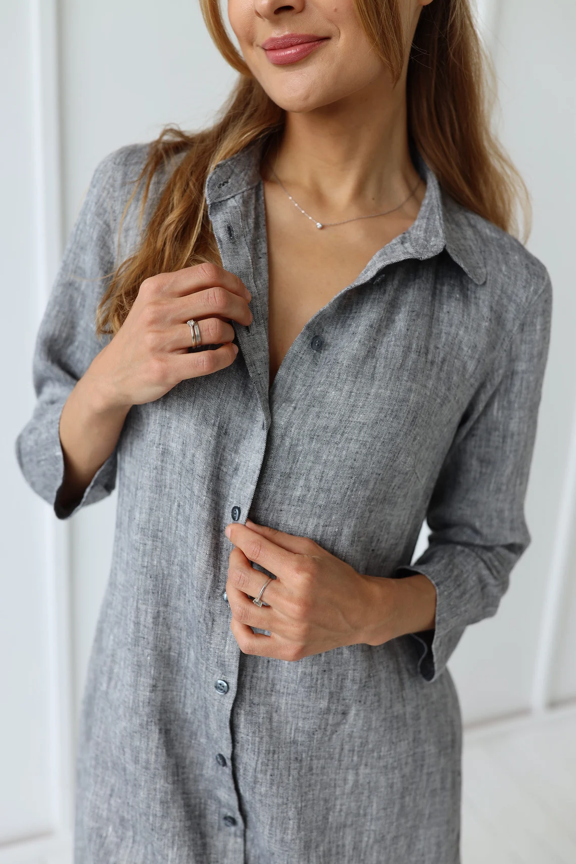 Srajčna obleka 1260 100% lan