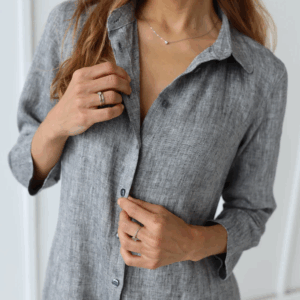 Srajčna obleka 1260 100% lan Srajčna obleka 1260 100% lan