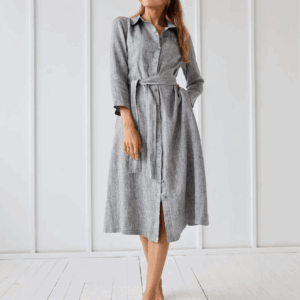 Srajčna obleka 1260 100% lan