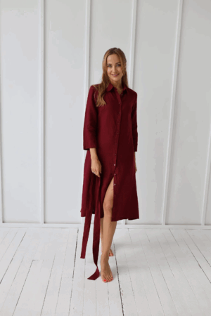 Srajčna obleka 1260 100% lan