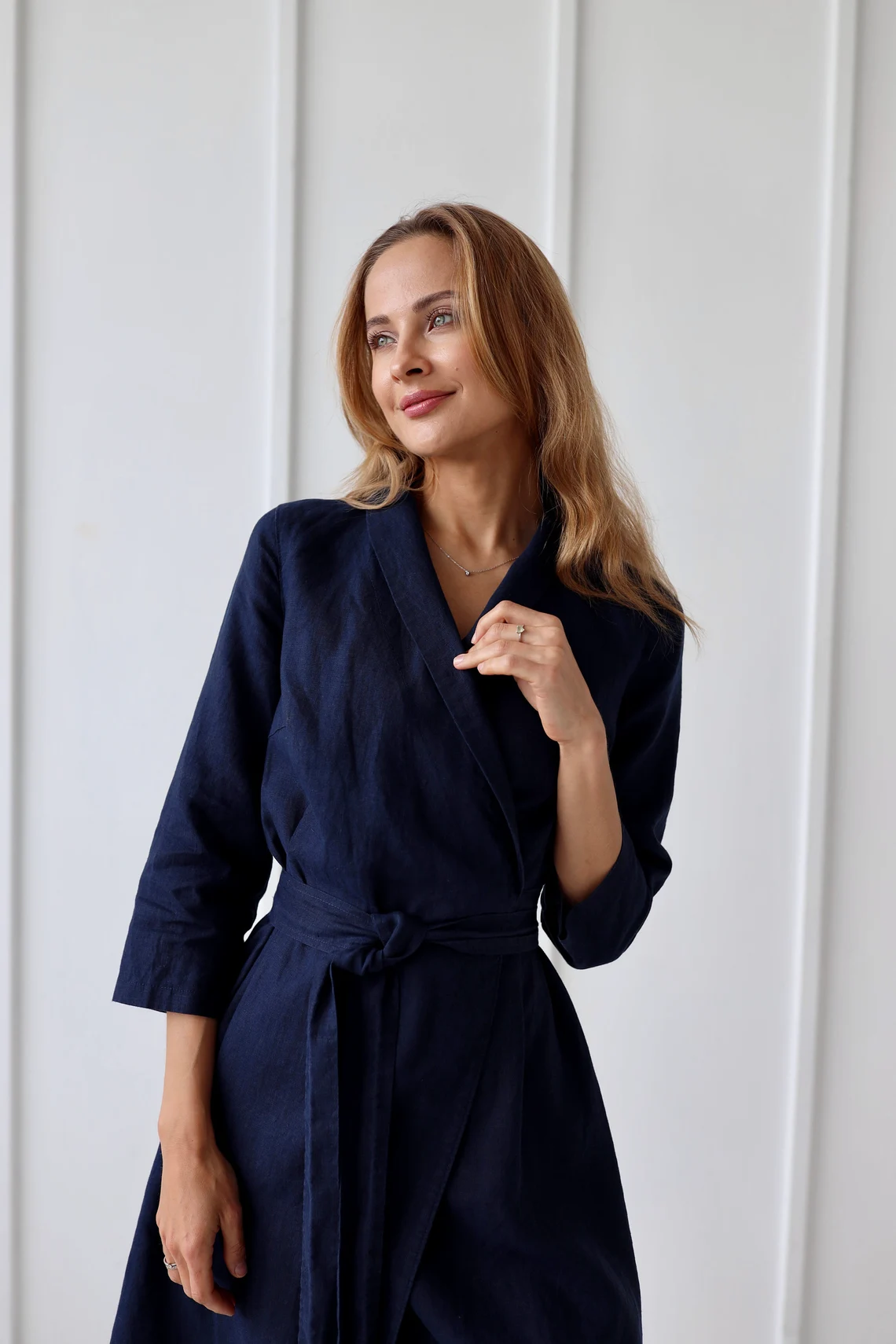 Srajčna obleka 1240 100% lan