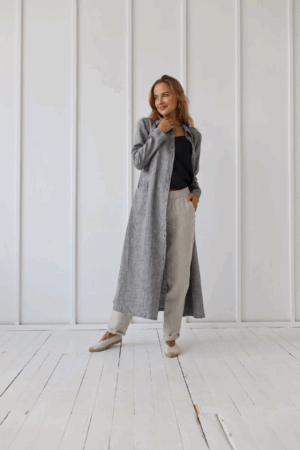 Srajčna obleka 1241 100% lan Srajčna obleka 1241 100% lan