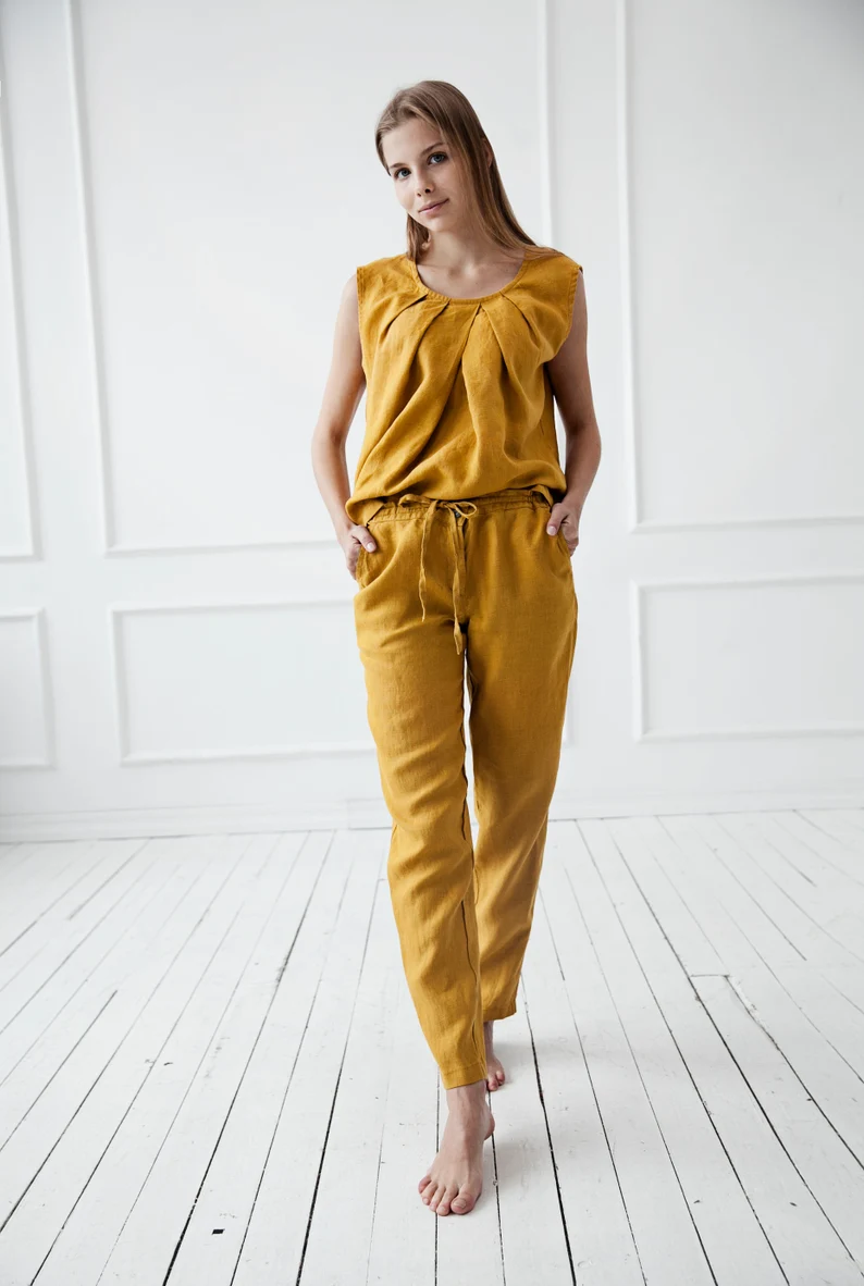 Hlače 1313 100% lan