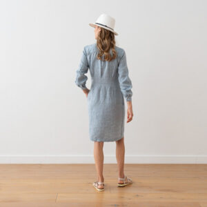 Obleka 100% lan DENIM MELANGE L Obleka 100% lan DENIM MELANGE L