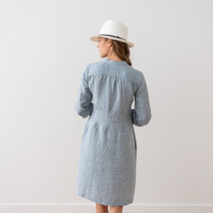 Obleka 100% lan DENIM MELANGE L Obleka 100% lan DENIM MELANGE L