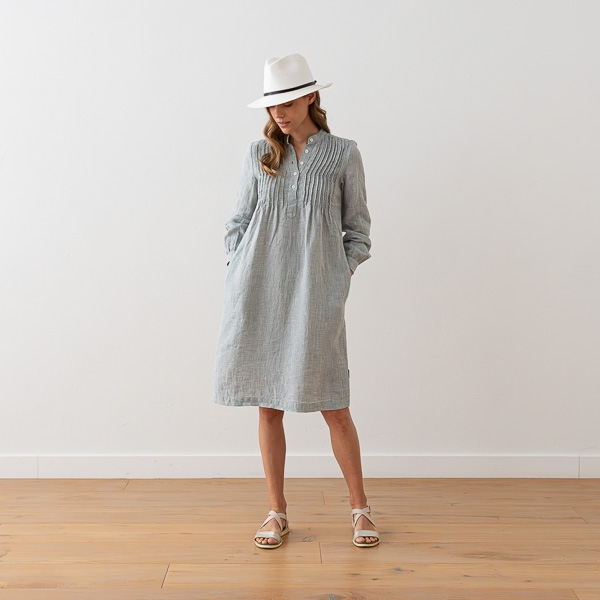 Obleka 100% lan GREEN MELANGE S