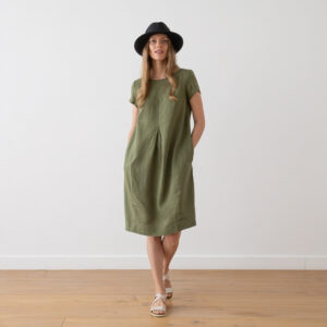 Obleka 100% lan OLIVNA S,M Obleka 100% lan OLIVNA S,M