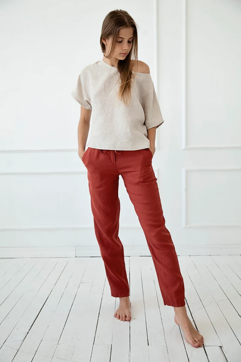 Hlače 1313 100% lan