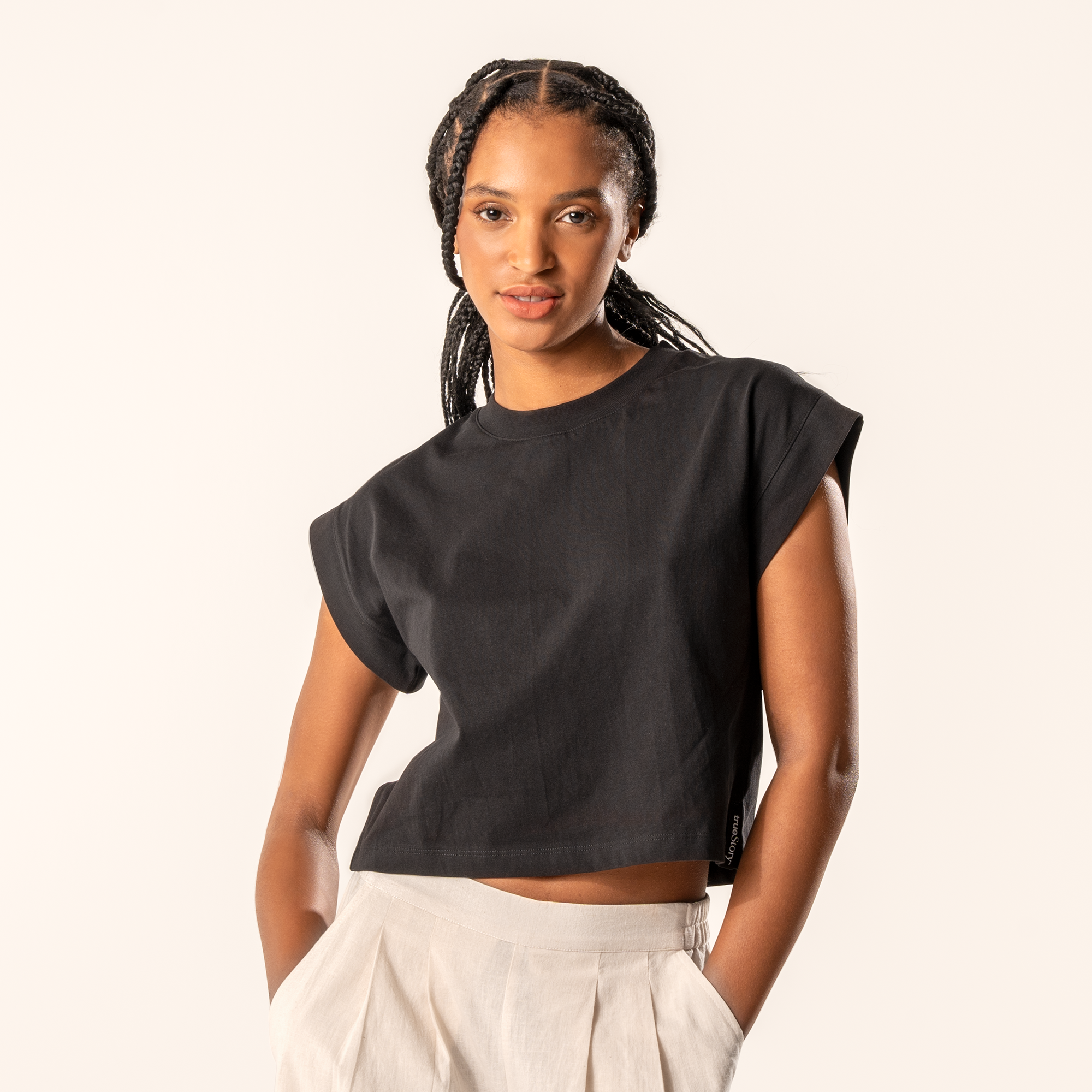 Ženska majica iz 100% eko bombaža ČRNA S,M