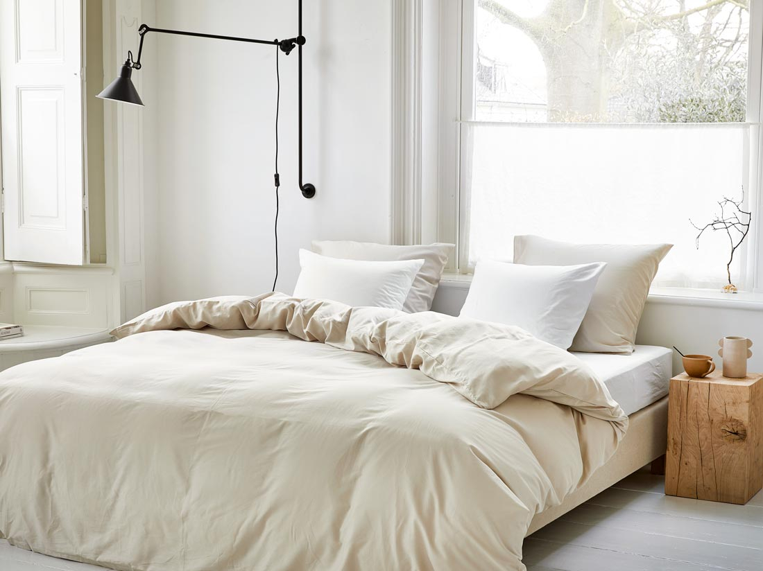 Posteljnina ekološki bombaž saten SANDY GREY več dimenzij