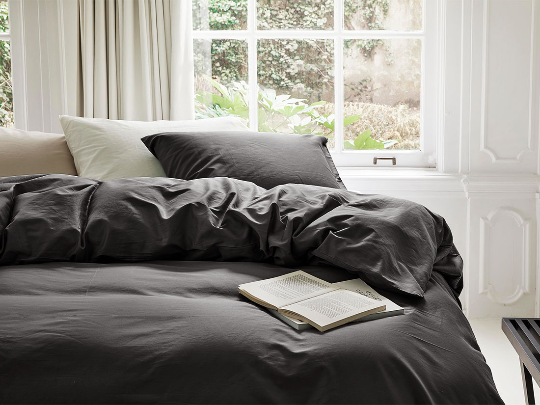 Posteljnina ekološki bombaž saten ANTHRACITE več dimenzij Posteljnina ekološki bombaž saten ANTHRACITE več dimenzij