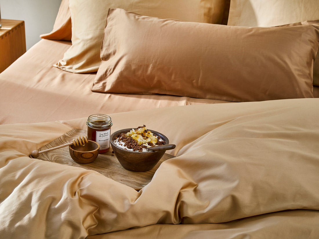 Jogi rjuha ekološki bombaž saten CARAMEL več dimenzij