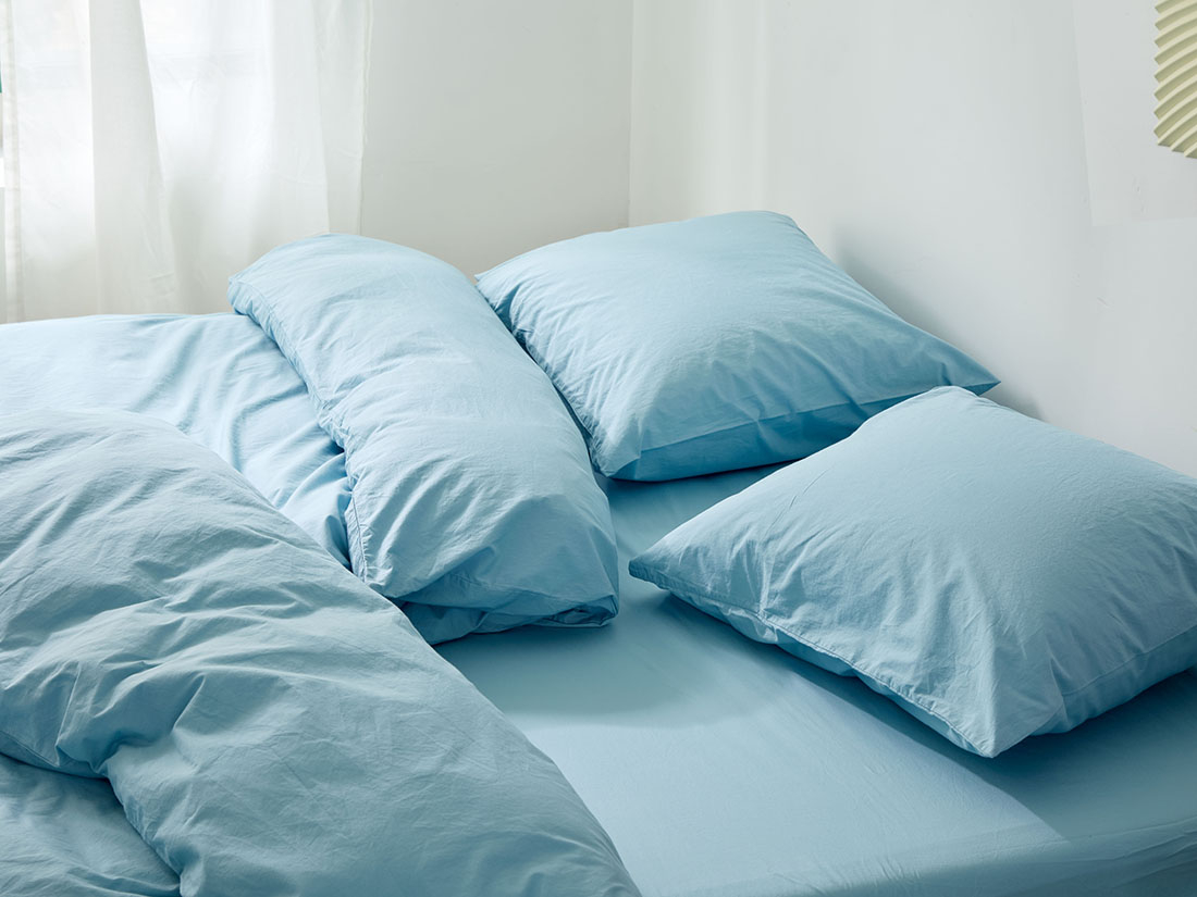 Posteljnina ekološki bombaž perkal BLUE LAGOON več dimenzij