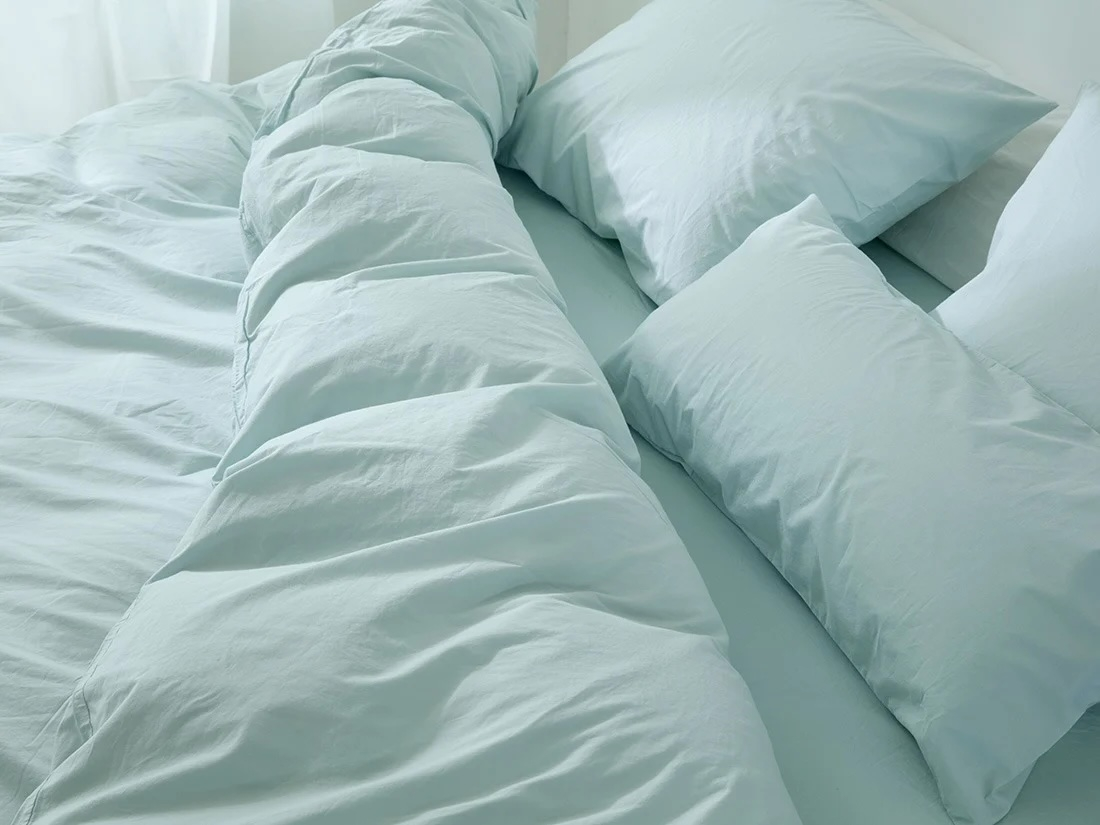 Posteljnina ekološki bombaž perkal AQUA več dimenzij