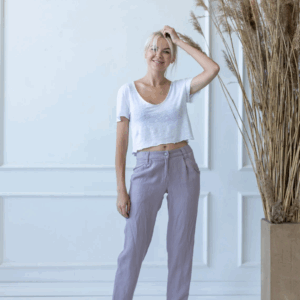 Hlače 1383 100% lan