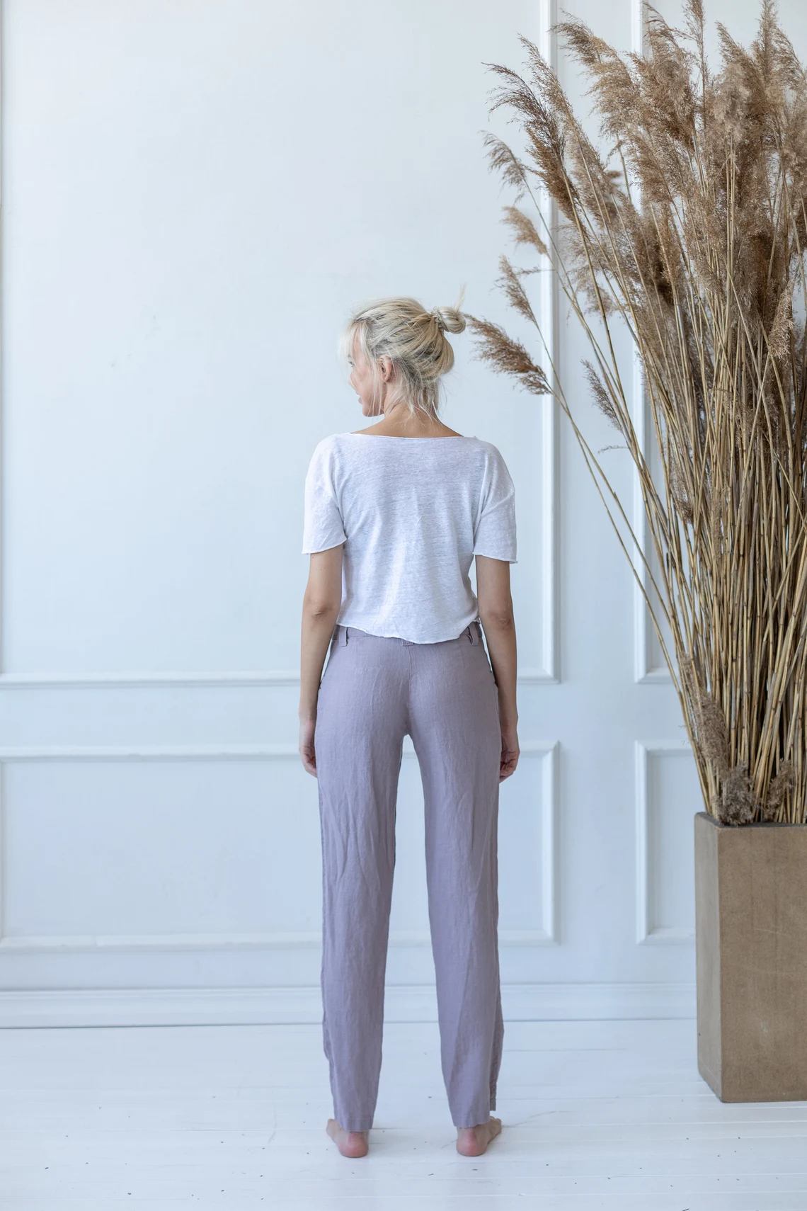 Hlače 1383 100% lan