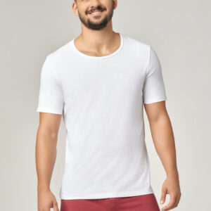 Moška spodnja majica KR iz eko bombaža BELA Moška spodnja majica KR iz eko bombaža BELA