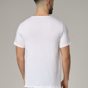 Moška spodnja majica V izrez KR BELA XL